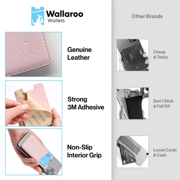 Stick On Wallet - Rose Gold - Wallaroo Wallets